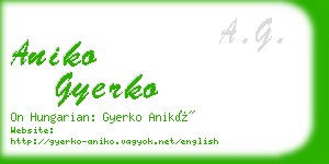 aniko gyerko business card